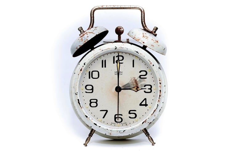 Clock showing the passage of time